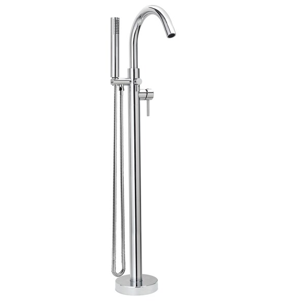 Keeney Single Handle Floor Mounted Freestanding Tub Filler, Chrome, Faucet Operation: Manual SOU-DC-45CP